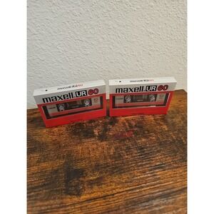 Lot Of 2 Maxell UR 60 Minute Blank Audio Cassette Tapes Normal Bias NEW SEALED